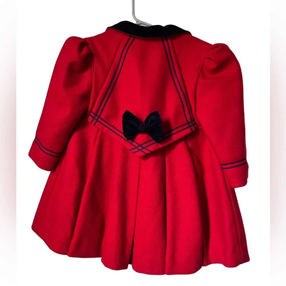vintage nautical red peacoat girls size 3